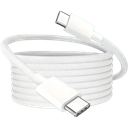 Cable  Tipo C a C Trenzado De 240W - 2 Metros Blanco