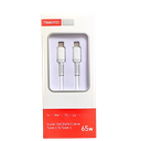 Cable Tipo C-C  1 Metro 65w Blanco