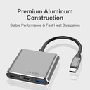 ADAPTADOR 3 EN 1 TIPO C HUB ONEAXESS