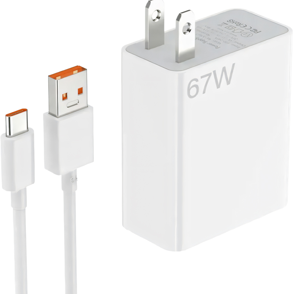 Cargador Super Rapido 67W Tipo C Blanco