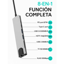 Adaptador Tipo C - 8 en 1 HDTV 4K 