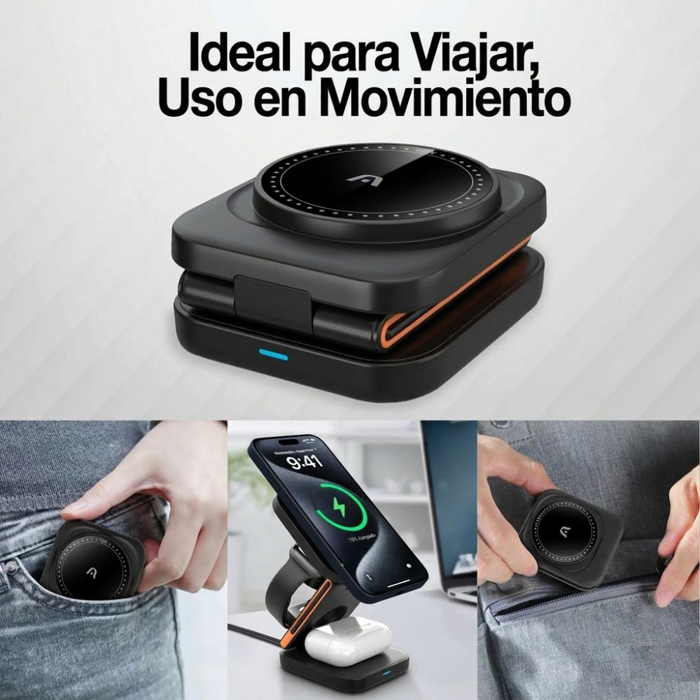 Cargador Plegable 3 En 1 Magnetic S4 