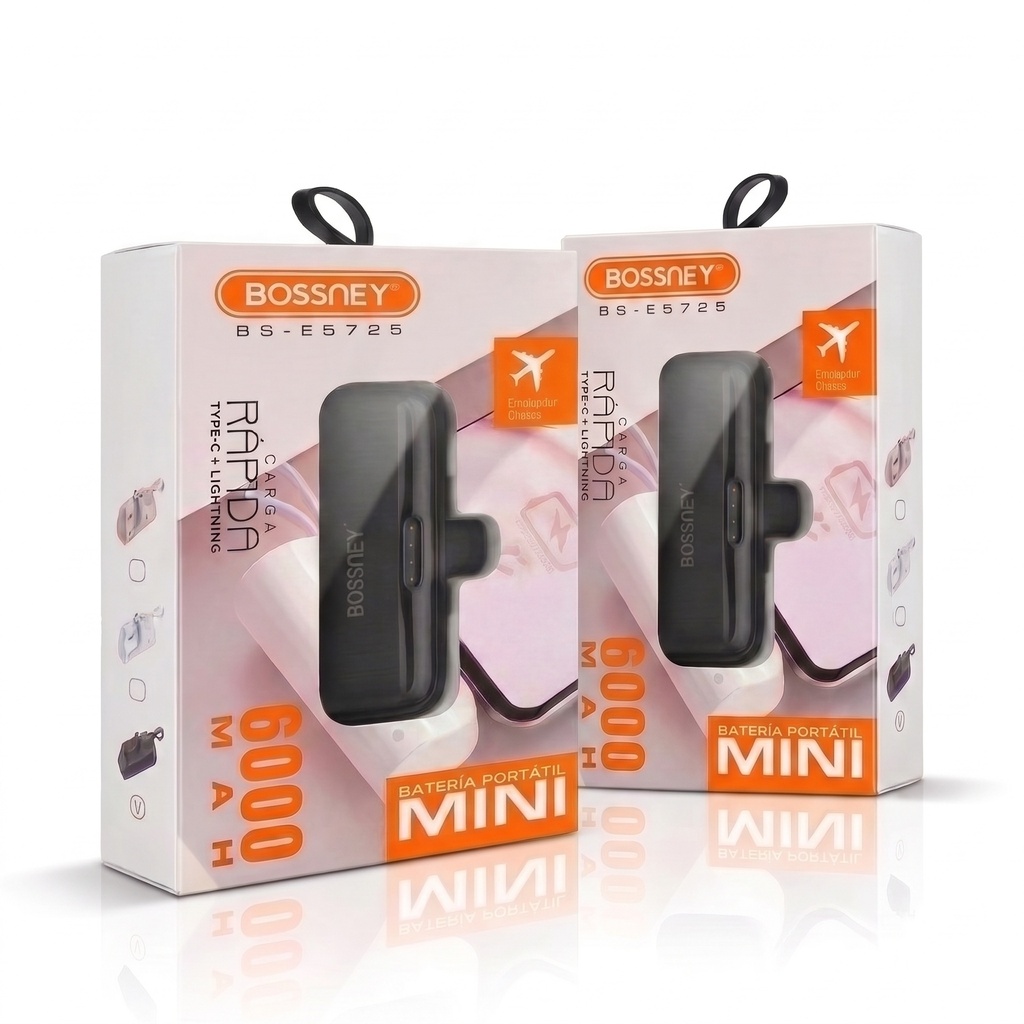 Pack Power Bank 6000 mAh BOSSNEY (2 Unidades)