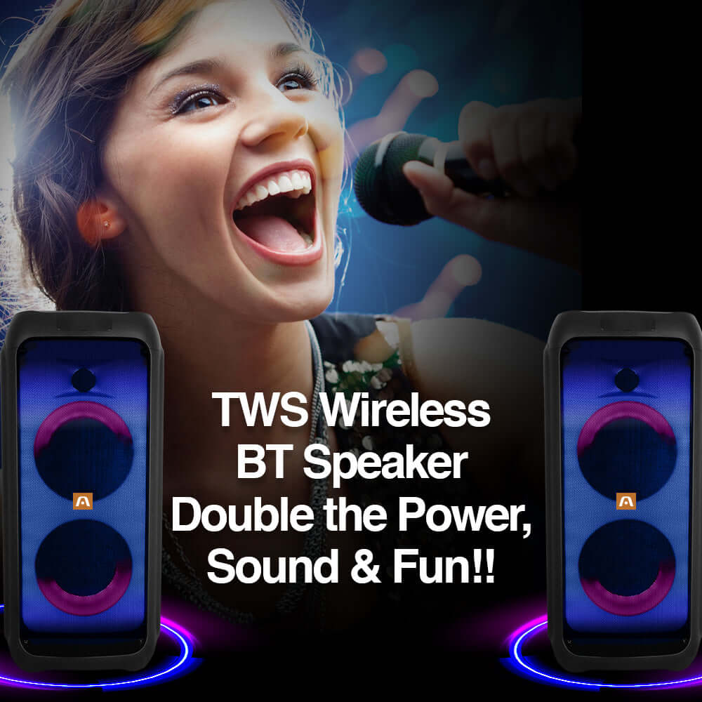 PARLANTE RAVE 65 CON LUZ LED TWS