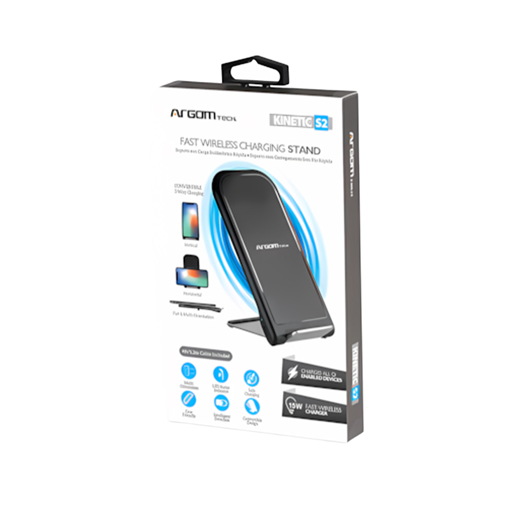 SOPORTE DE CARGA INALÁMBRICA RÁPIDA KINETIC S2