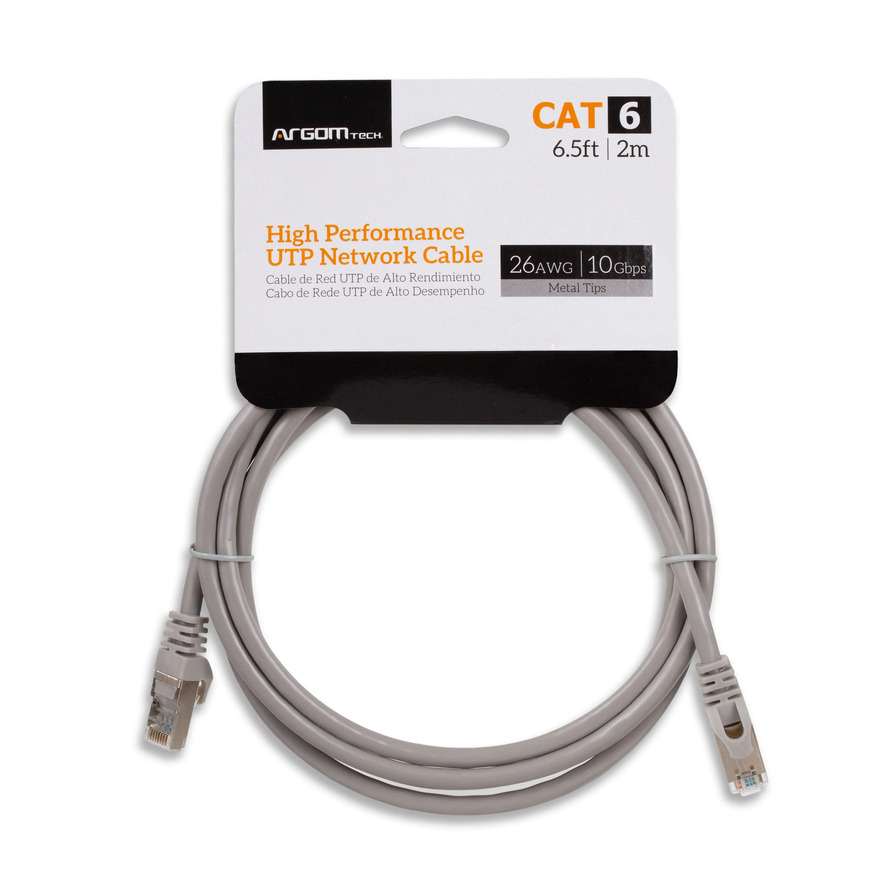 CABLE DE RED CAT6 GRIS 2M