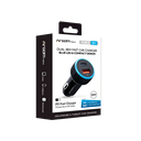 CARGADOR DUAL PARA AUTO TIPO C - USB FORCE C1 36W 