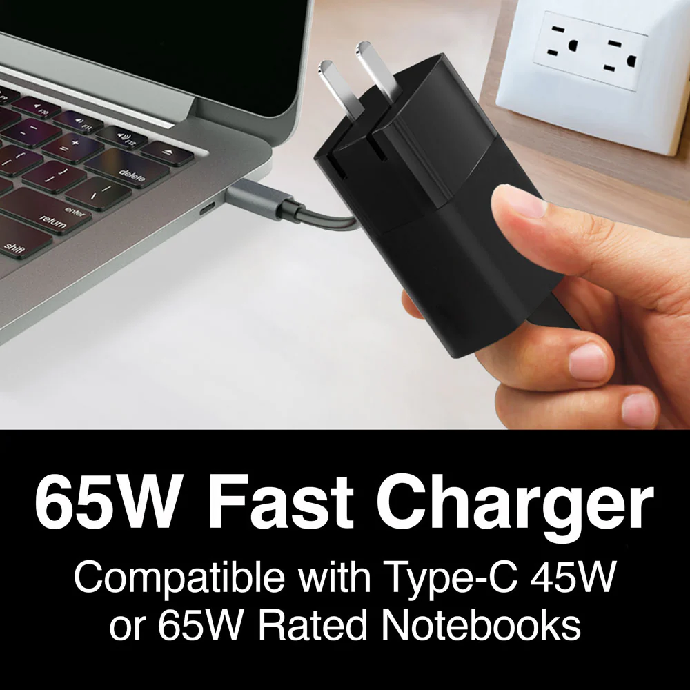 CARGADOR DUAL TIPO C - USB VOLTA P7 CARGA RAPIDA 65W 