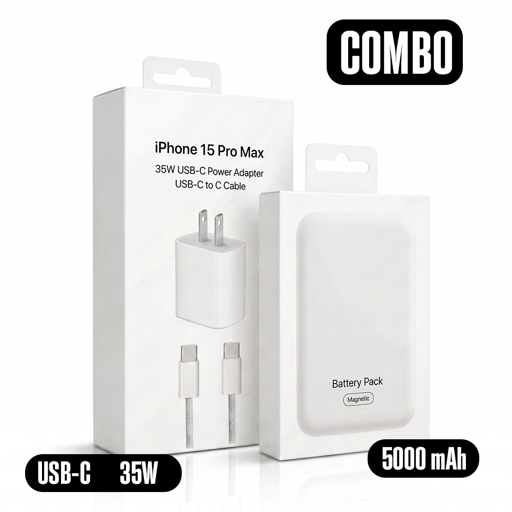 Pack Carga Rápida iPhone USB-C