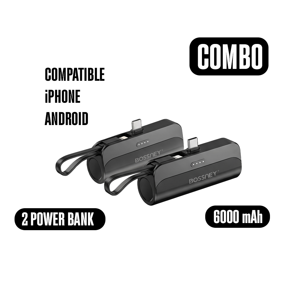 Pack Power Bank 6000 mAh BOSSNEY (2 Unidades)