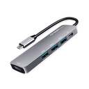 Adaptador 5 En 1 Tipo-C Hub Oneaxess