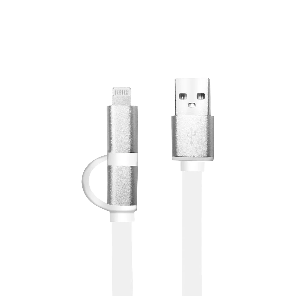 CABLE 2 EN 1 MICRO USB - LIGHTNING - 2 M
