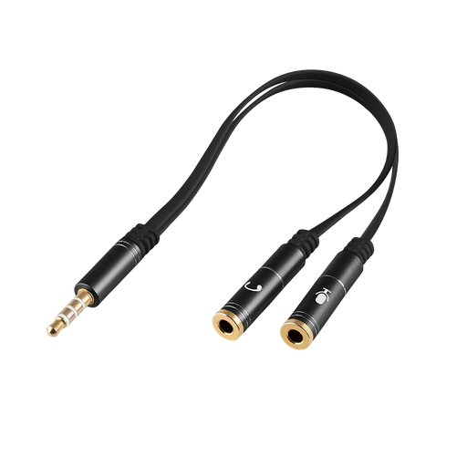Adaptador De Cable Macho De 3,5 Mm A Hembra Doble De 3,5 Mm