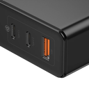 Cargador GaN 120W 3 Puertos Con Segundero Negro