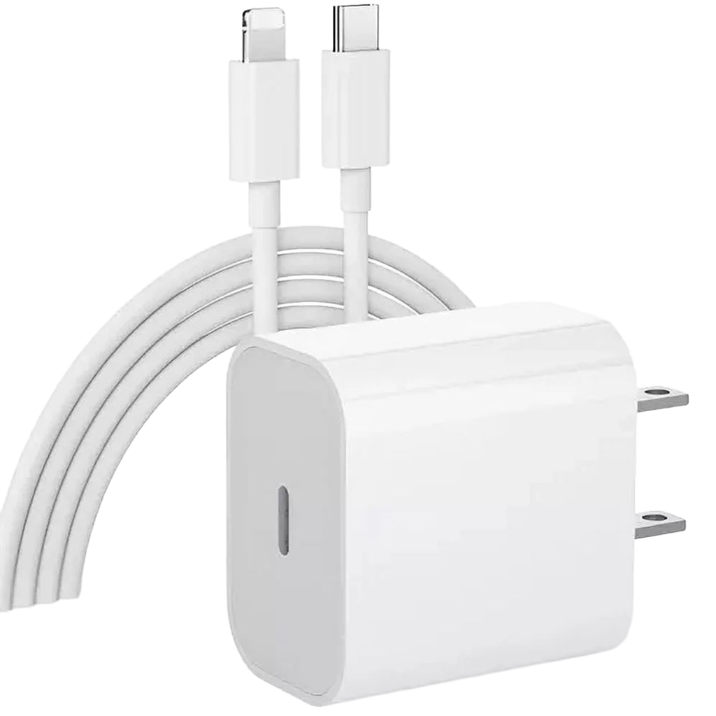 Cargador Para Apple De 20w + Cable USB-C a Lightning