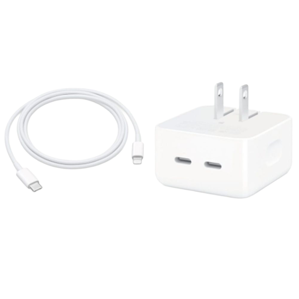 Cargador USB-C Dual 35W Para Apple + Cable USB-C